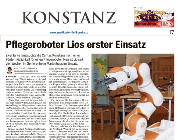 Pflegeroboter Lios erster Einsatz