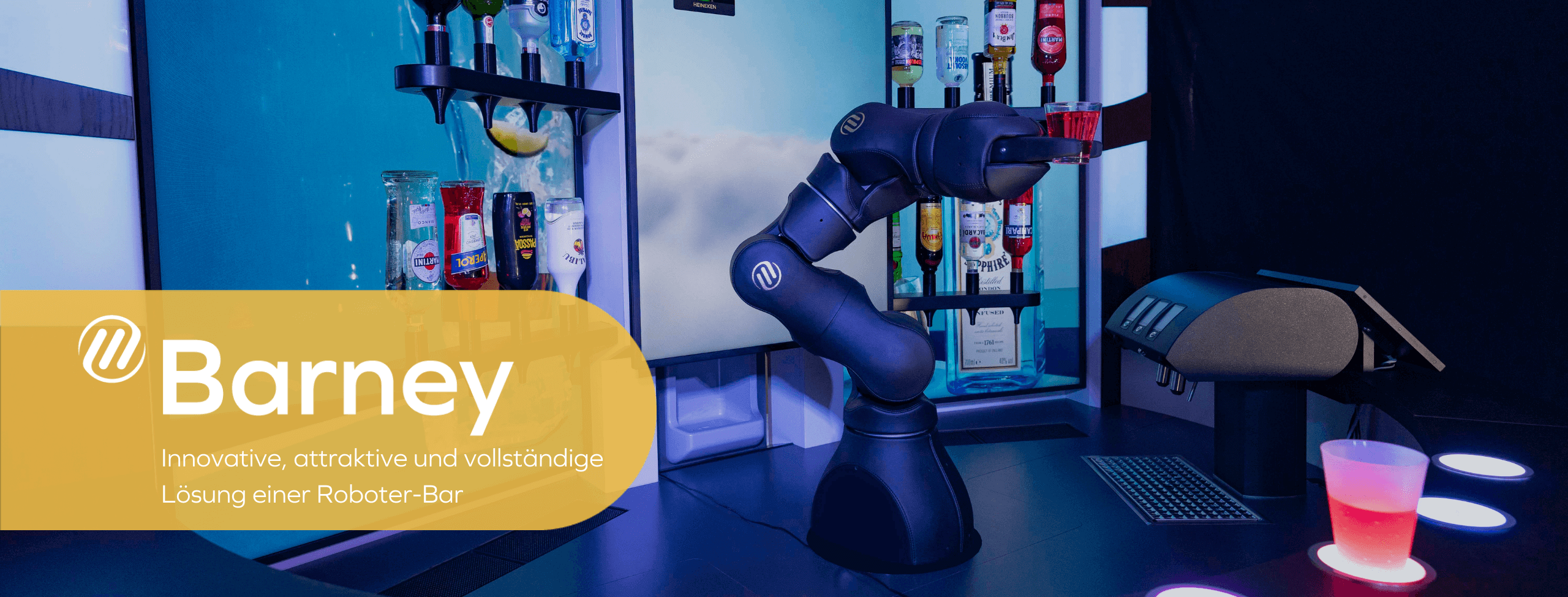 Gastronomie Robotik - Innovative, attraktive und vollständige Lösung einer Roboter-Bar
