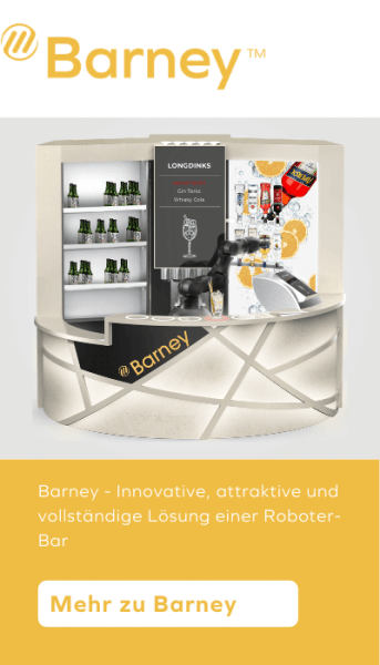 Barney - Innovative, attraktive und vollständige Lösung einer Roboter-Bar