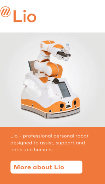 Lio - professional personal robot designed to assist, support and entertain people